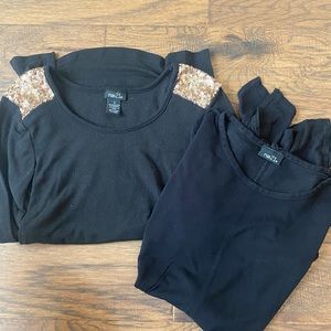 BOGO 🟧 Rue 21 Black Fitted Shirt Bundle